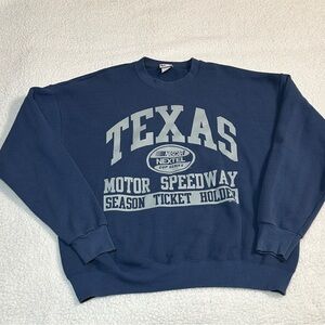 Vintage Chase Authentics Navy Texas Motor Speedway Crewneck Sweatshirt